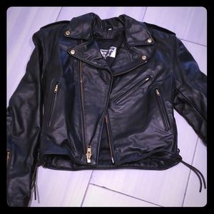 🔥100% Premium Leather Bomber Motorcycle Jacket